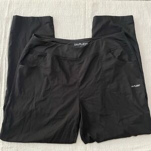 UA Flex2 Women's XL Black 4 Pocket Cargo‎ Jogger Scrub Pants Medical Comfortable